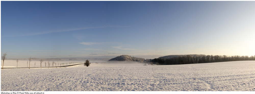 Panorama G�ntersberge im Schnee