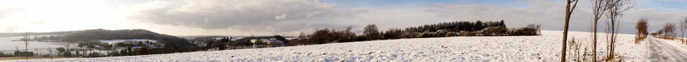 Panorama G�ntersberge ortsansicht im Schnee