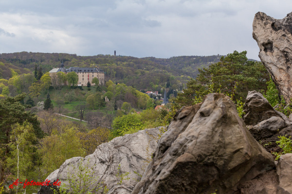Blick vom Großvaterfelsender Teufelsmauer bei Blankenburg