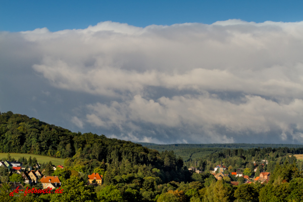 Blick auf die Harzstadt Güntersberge