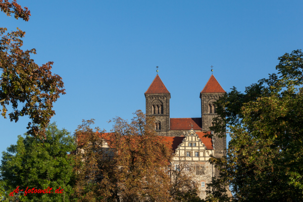 Blick auf die Stiftskirche Quedlinburg