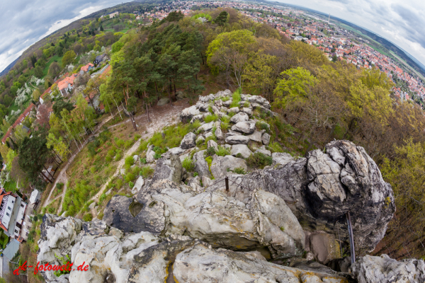 Blick vom Großvaterfelsender Teufelsmauer bei Blankenburg