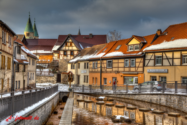 Gernrode im Harz, Straße im Winter