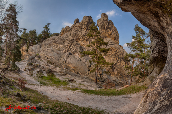 Teufelsmauer bei Thale Hamburger Wappen