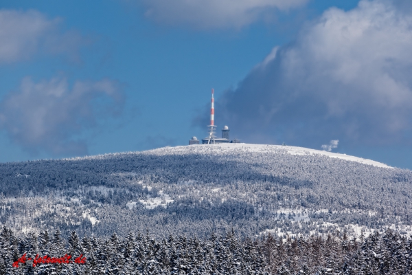Der Brocken Harz Gipfel im Winter
