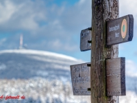 Der Brocken Harz Gipfel im Winter