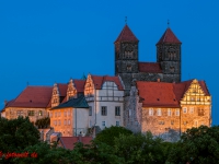 Stiftskirche St. Servatius Quedlinburg in der Dämmerung