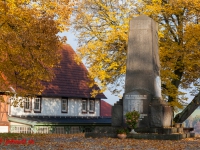 Straßberg Harz Herbst Impression Gedenskstein Opfer 1. Weltkrieg
