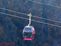 Blick in das Bodetal vom Hexentanzplatz mit herbstlicher laubfärbung