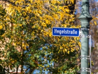 Magdeburg Straßenschild Hegelstraße