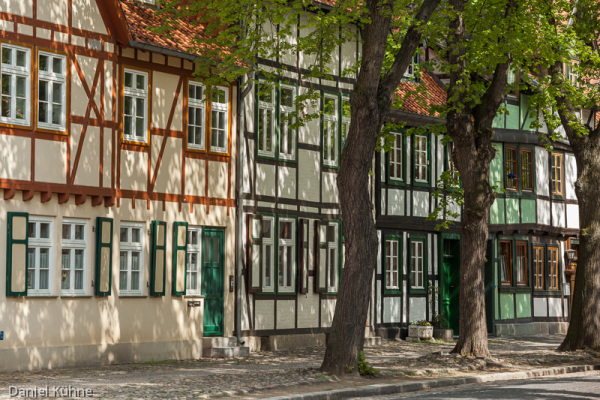 Welterbestadt Quedlinburg Fachwerkfassen im Stadtkern