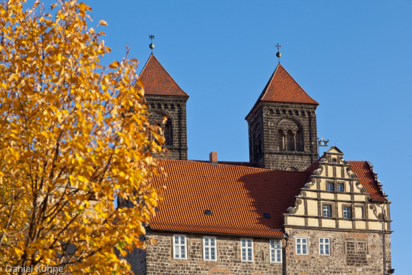 Schloss Quedlinburg im Herbst