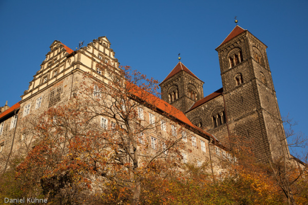 Schloss Quedlinburg im Herbst