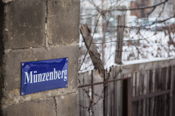 Straßenschild Münzenberg Quedlinburg