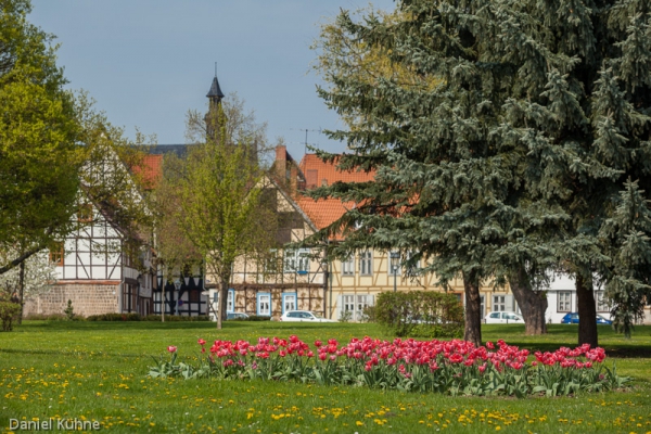 Welterbestadt Quedlinburg Fachwerkfassen im Stadtkern