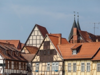 Welterbestadt Quedlinburg Fachwerkfassen im Stadtkern