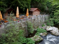 Felssturz im Bodetal Gefährdung Arbeitsplätze Biergarten Königsruhe