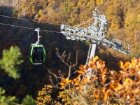 Blick in das Bodetal vom Hexentanzplatz mit herbstlicher laubfärbung