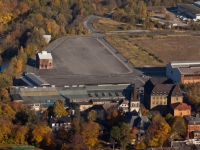 Blick in das Bodetal vom Hexentanzplatz mit herbstlicher laubfärbung