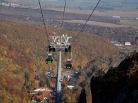 Blick in das Bodetal vom Hexentanzplatz mit herbstlicher laubfärbung