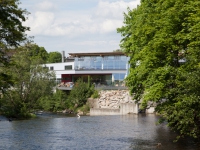 Blick auf die Bodetaltherme in Thale