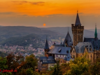 Schloss Wernigerode Harz im Sonnenuntergang-4