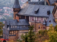 Schloss Wernigerode Harz im Sonnenuntergang-8