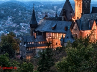 Schloss Wernigerode Harz im Sonnenuntergang-9