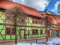 Stolberg Fachwerkstadt im Harz mit Blick zum Schloss