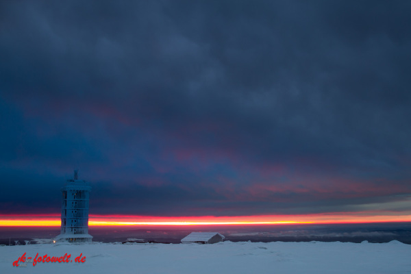 Nationalpark Harz Sonnenaufgang auf dem Brockenplateau Harz