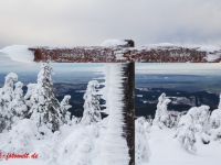 Blick vom Brocken Beschilderung Wanderweg