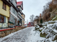 Welterbestadt Quedlinburg im Winter mit Schnee Winterimpressionen_DSF8619