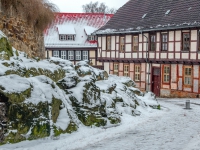 Welterbestadt Quedlinburg im Winter mit Schnee Winterimpressionen_DSF8627