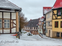 Welterbestadt Quedlinburg im Winter mit Schnee Winterimpressionen_DSF8634