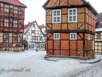 Welterbestadt Quedlinburg im Winter mit Schnee Winterimpressionen_DSF8652