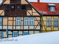 Welterbestadt Quedlinburg im Winter mit Schnee Winterimpressionen_DSF8686