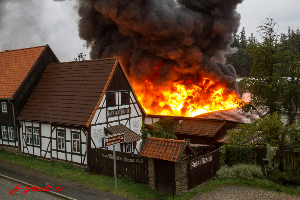 Brand Kaufhalle Güntersberge