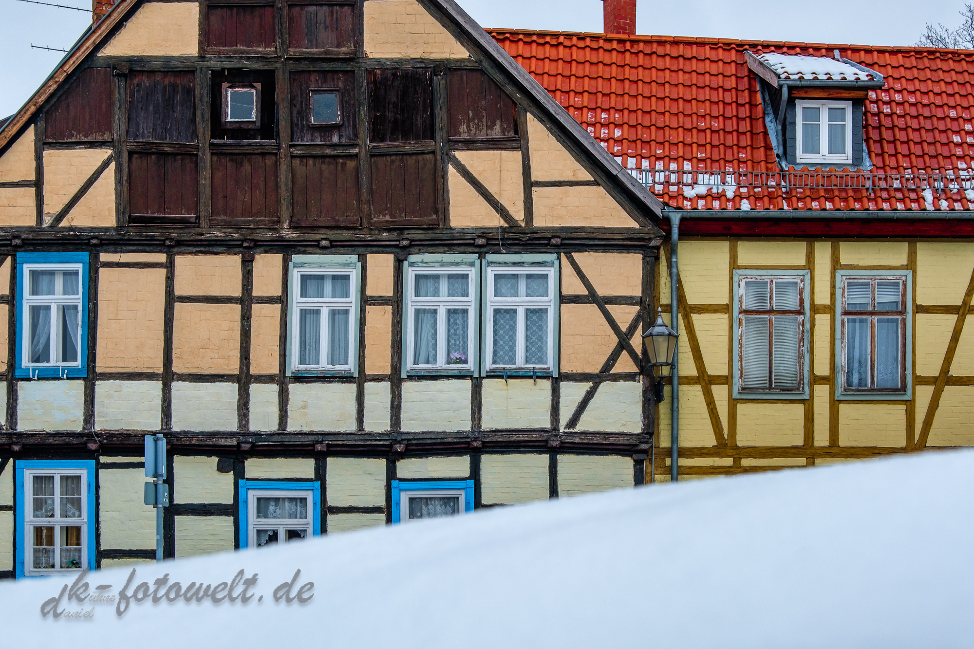 Welterbestadt Quedlinburg im Winter mit Schnee Winterimpressionen_DSF8686